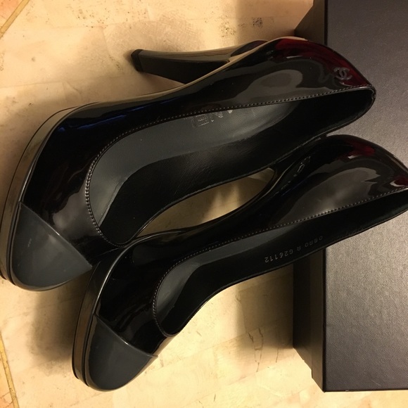 CHANEL Shoes Chanel High Heel Pumps In Blackgray Patent 39 Poshmark